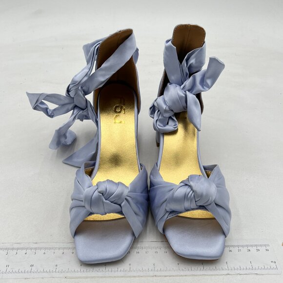 FSJ Women Platform Chunky Block High Heel Sandals Peep Toe Ankle Strap  Blue - Picture 2 of 6